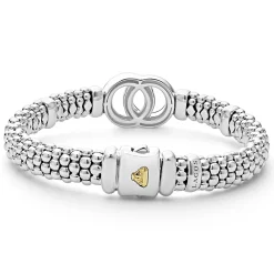 Shop Two-Tone Interlocking Caviar Bracelet | 9Mm Two-Tone