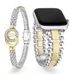 Cheap Two-Tone Interlocking Diamond Smart Caviar Gift Set Watch Bracelets