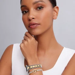 Cheap Two-Tone Interlocking Diamond Smart Caviar Gift Set Watch Bracelets