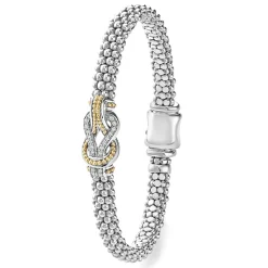 Flash Sale Two-Tone Knot Caviar Diamond Bracelet | 6Mm Two-Tone