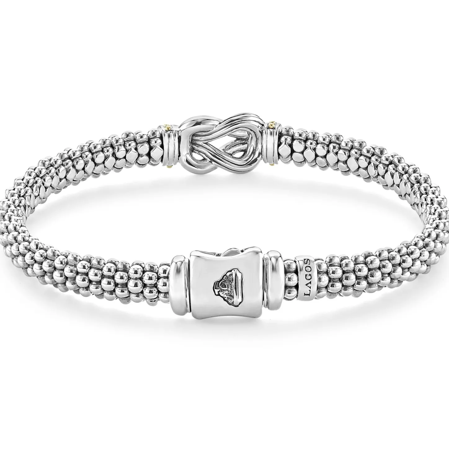 Flash Sale Two-Tone Knot Caviar Diamond Bracelet | 6Mm Two-Tone