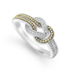 Shop Two-Tone Knot Diamond Ring Two-Tone