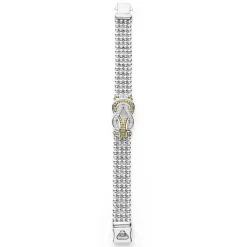 Shop Two-Tone Knot Diamond Statement Bracelet Two-Tone