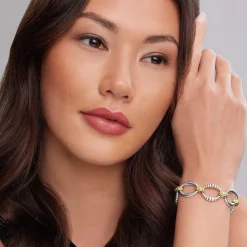 Hot Two-Tone Link Bracelet Link Bracelets