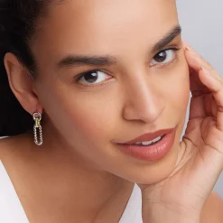 Sale Two-Tone Link Drop Earrings Drop Earrings