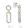 Hot Two-Tone Link Drop Earrings Two-Tone