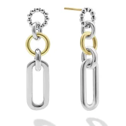Outlet Two-Tone Link Drop Earrings Two-Tone