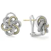 Fashion Two-Tone Love Knot Earrings Caviar Earrings