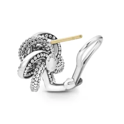 Best Sale Two-Tone Love Knot Earrings Two-Tone