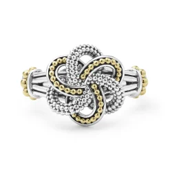 Cheap Two-Tone Love Knot Ring Two-Tone