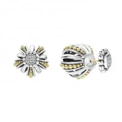 Hot Two-Tone Open Fluted Earring Backs Two-Tone
