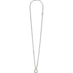 Cheap Two-Tone Oval Diamond Pendant Necklace Two-Tone