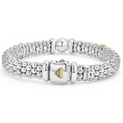 Cheap Two-Tone Pearl Caviar Bracelet | 9Mm Silver