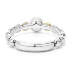 Online Two-Tone Pearl Ring Stacking Rings