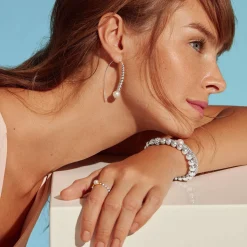 Online Two-Tone Pearl Ring Stacking Rings