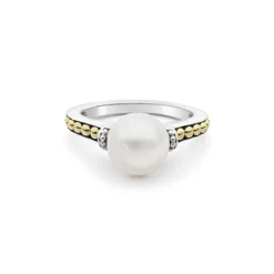 Discount Two-Tone Pearl Ring Pearl