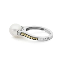 Discount Two-Tone Pearl Ring Pearl