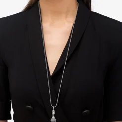 Store Two-Tone Queen Pendant Necklace Two-Tone