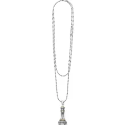 Store Two-Tone Queen Pendant Necklace Two-Tone