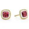 Hot Two-Tone Rhodolite Garnet Stud Earrings Gemstones