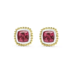 Hot Two-Tone Rhodolite Garnet Stud Earrings Gemstones
