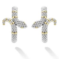 New Two-Tone Snake Hoop Earrings Two-Tone