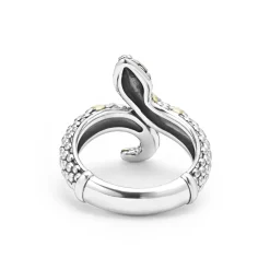 Hot Two-Tone Snake Ring Caviar Rings