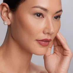 Cheap Two-Tone Star Diamond Earrings Diamonds