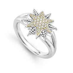 Sale Two-Tone Star Diamond Ring Diamonds