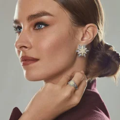 Sale Two-Tone Star Diamond Ring Diamonds