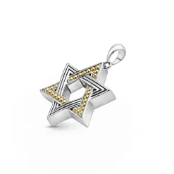 Shop Two-Tone Star Of David Amulet Amulets