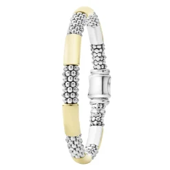 Best Sale Two-Tone Station Caviar Bracelet | 6Mm Two-Tone
