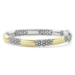 Best Sale Two-Tone Station Caviar Bracelet | 6Mm Two-Tone