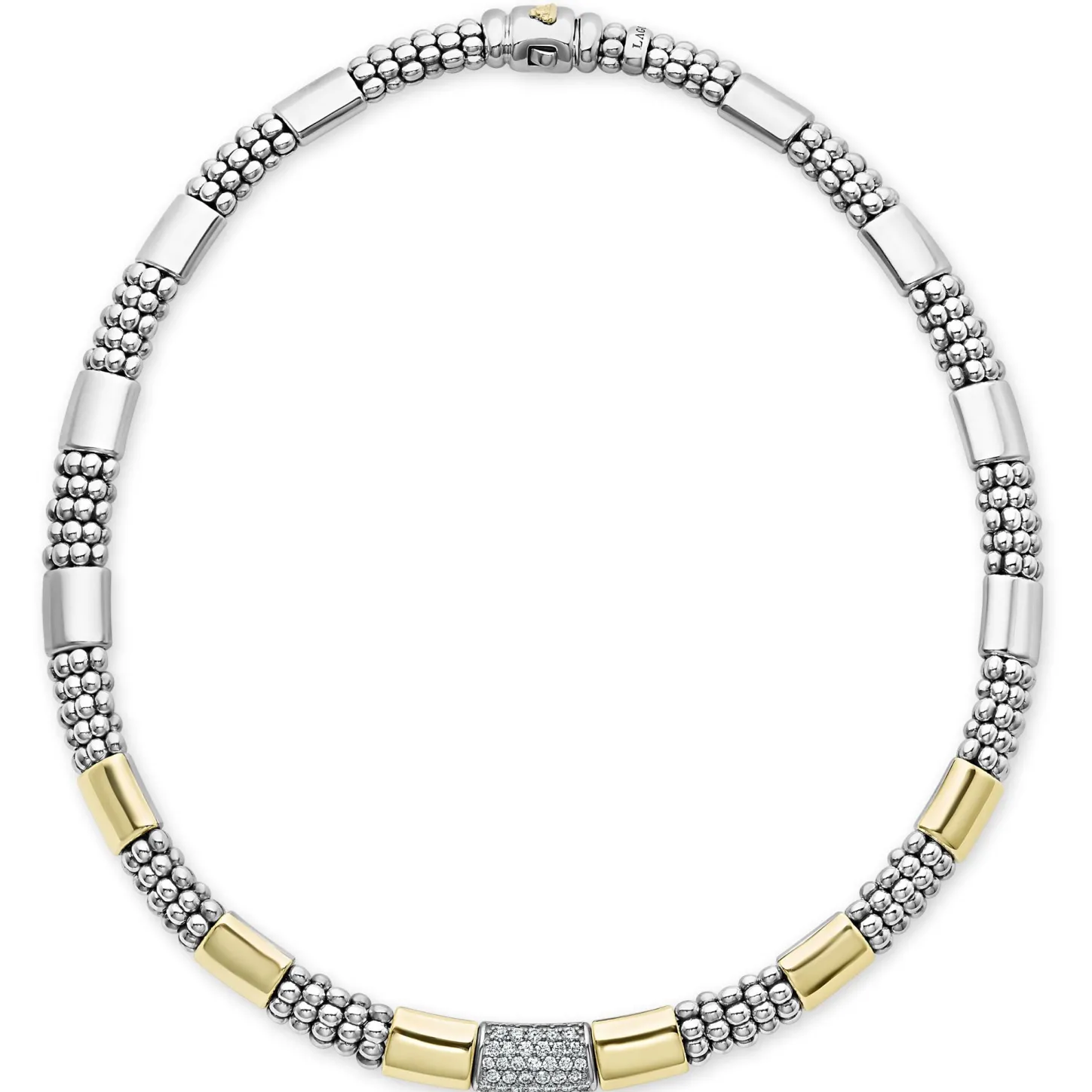 Sale Two-Tone Station Diamond Necklace Diamonds