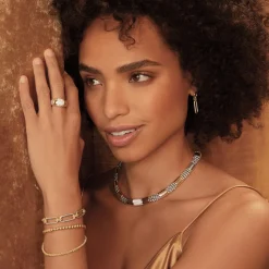 Sale Two-Tone Station Diamond Necklace Diamonds