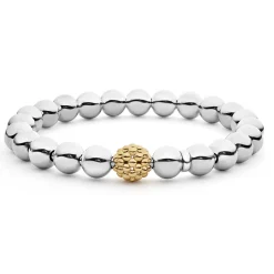 New Two-Tone Stretch Bead Bracelet Two-Tone