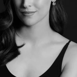 Sale Two-Tone Stud Earrings With Earring Jacket Two-Tone