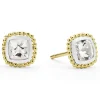 Sale Two-Tone White Topaz Stud Earrings Stud Earrings