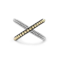 Shop Two-Tone X Beaded Ring Two-Tone