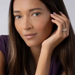 Cheap Two-Tone X Caviar Diamond Ring Diamonds