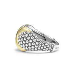 Hot Two-Tone X Caviar Dome Ring Two-Tone