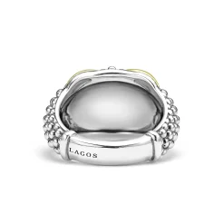 Hot Two-Tone X Caviar Dome Ring Two-Tone