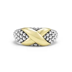 Cheap Two-Tone X Caviar Ring Two-Tone