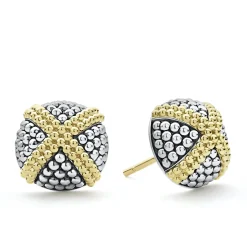 Best Sale Two-Tone X Caviar Stud Earrings Two-Tone
