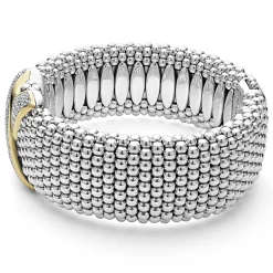 Best Two-Tone X Diamond Caviar Bracelet | 23Mm Diamonds