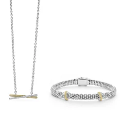 Store Two-Tone X Diamond Gift Set Two-Tone
