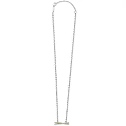Fashion Two-Tone X Diamond Necklace Two-Tone