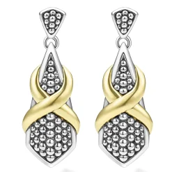 Outlet Two-Tone X Drop Earrings Two-Tone