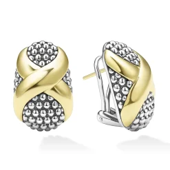 Shop Two-Tone X Omega Clip Earrings Two-Tone