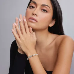 Hot Two-Tone X Pearl Caviar Bracelet | 6Mm Caviar Bracelets